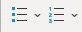 Screenshot of Word Editor Bullet and Numbered list buttons.